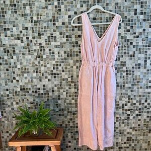 Ulla Johnson Pink Sleeveless V-Neck Sundress